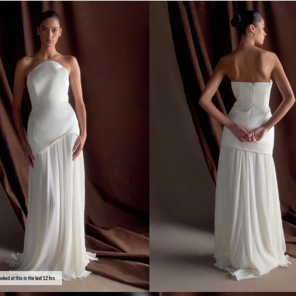 Meshki Dresses & Skirts - Juno Strapless Pleated Maxi Gown - White